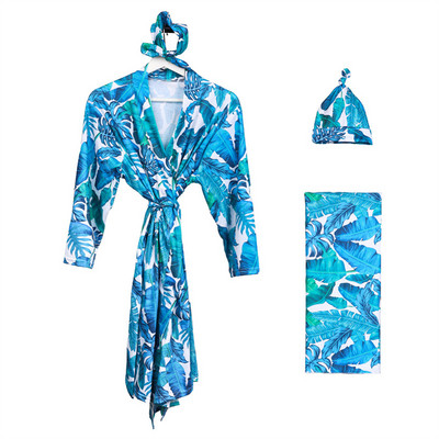 Rasedatele naistele imetavatele öösärkidele kleit magamisriided tulevasele emale raseda pidžaama beebi mähisega tekk peapaela müts 4 tk komplektid