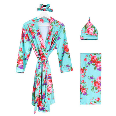 Rasedatele naistele imetavatele öösärkidele kleit magamisriided tulevasele emale raseda pidžaama beebi mähisega tekk peapaela müts 4 tk komplektid