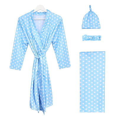 Rasedatele naistele imetavatele öösärkidele kleit magamisriided tulevasele emale raseda pidžaama beebi mähisega tekk peapaela müts 4 tk komplektid