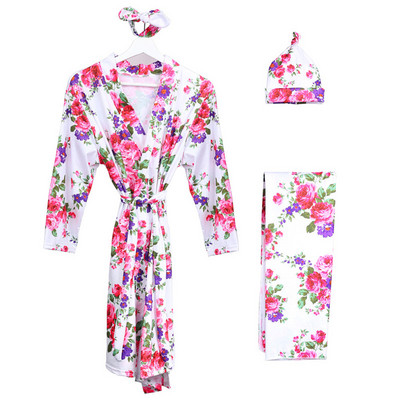 Rasedatele naistele imetavatele öösärkidele kleit magamisriided tulevasele emale raseda pidžaama beebi mähisega tekk peapaela müts 4 tk komplektid