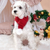 Karácsonyi szett Kutya és macska nyaka sál nyakörv fotó dekoráció nyakörv kisállat macska kutya ünnepi parti jelmez cica kiegészítők
