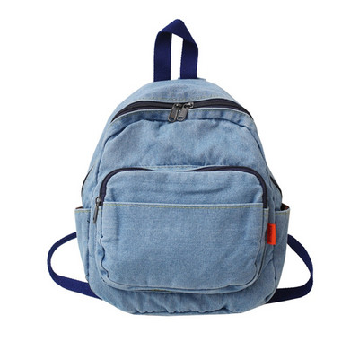 D0LF Dámsky batoh Vintage Denim School Bookbag Casual Daypack Rucksack Bag Bag for Teenager Girls