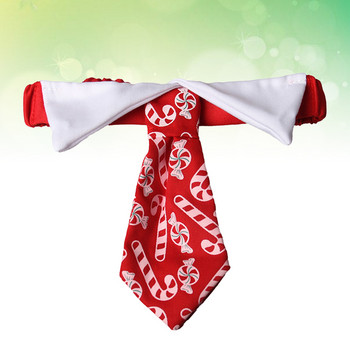 Яка с шаблон за бонбони за домашни любимци Фестивал на коледна вратовръзка за домашни любимци Новогодишна вратовръзка за домашни любимци Стоки за домашни любимци (размер S）