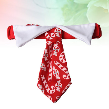 Яка с шаблон за бонбони за домашни любимци Фестивал на коледна вратовръзка за домашни любимци Новогодишна вратовръзка за домашни любимци Стоки за домашни любимци (размер S）