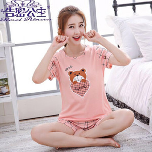 Yeebooter Summer γυναικείες πιτζάμες Εκτύπωση κινουμένων σχεδίων Χαριτωμένα πυτζάμες με κοντό μανίκι πιτζάμες Mujer Leisure Homewear για κορίτσια