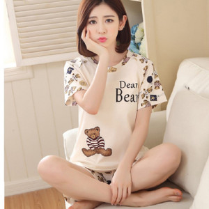 Yeebooter Summer γυναικείες πιτζάμες Εκτύπωση κινουμένων σχεδίων Χαριτωμένα πυτζάμες με κοντό μανίκι πιτζάμες Mujer Leisure Homewear για κορίτσια