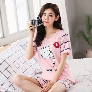 Yeebooter Summer γυναικείες πιτζάμες Εκτύπωση κινουμένων σχεδίων Χαριτωμένα πυτζάμες με κοντό μανίκι πιτζάμες Mujer Leisure Homewear για κορίτσια