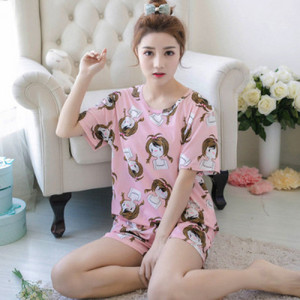 Yeebooter Summer γυναικείες πιτζάμες Εκτύπωση κινουμένων σχεδίων Χαριτωμένα πυτζάμες με κοντό μανίκι πιτζάμες Mujer Leisure Homewear για κορίτσια