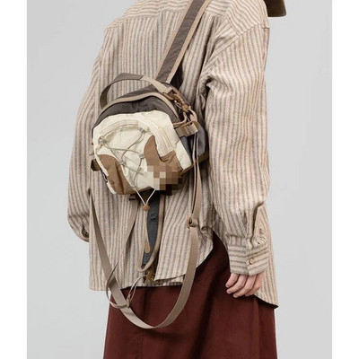 Σακίδιο πλάτης Nylon αδιάβροχο επίδεσμο συμπαγές φερμουάρ Casual Fashion Απλό μικρό σακίδιο πλάτης Τσάντα ώμου Ελαφρύ σακίδιο πλάτης