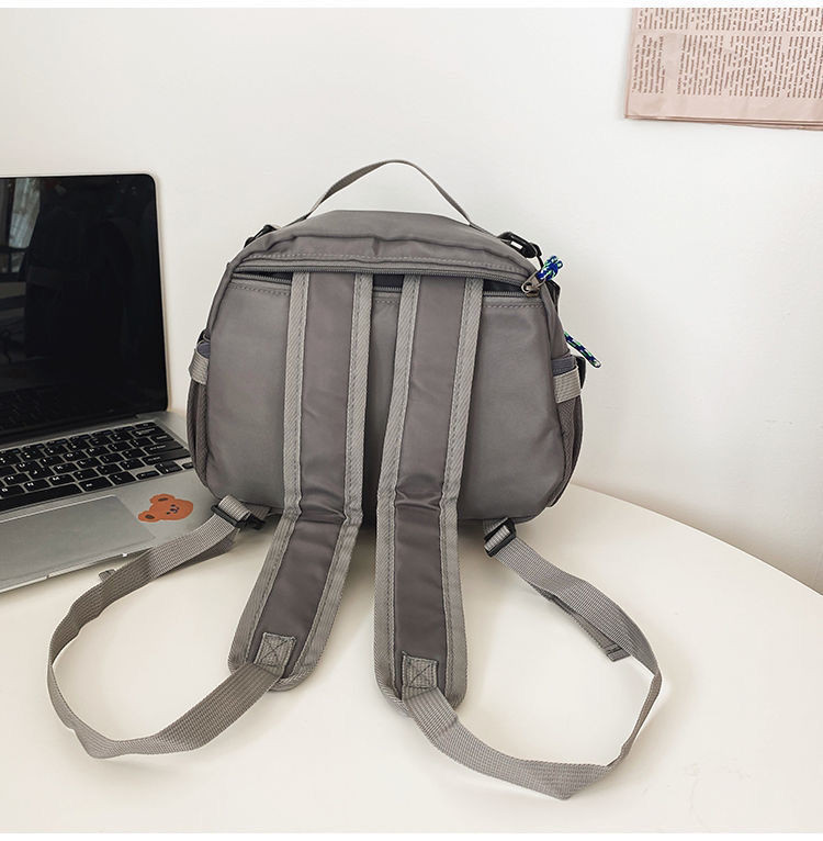 Σακίδιο πλάτης Nylon αδιάβροχο επίδεσμο συμπαγές φερμουάρ Casual Fashion Απλό μικρό σακίδιο πλάτης Τσάντα ώμου Ελαφρύ σακίδιο πλάτης