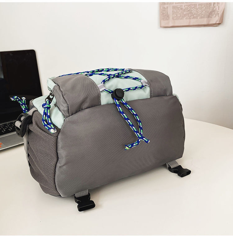 Σακίδιο πλάτης Nylon αδιάβροχο επίδεσμο συμπαγές φερμουάρ Casual Fashion Απλό μικρό σακίδιο πλάτης Τσάντα ώμου Ελαφρύ σακίδιο πλάτης