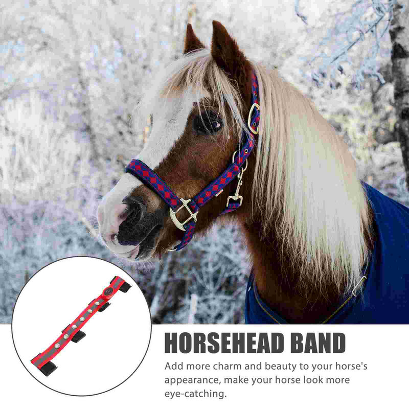 Bandă pentru cal Faruri LED Guler Cureaua Accesoriu Chiantă Curea cu bandă din poliester