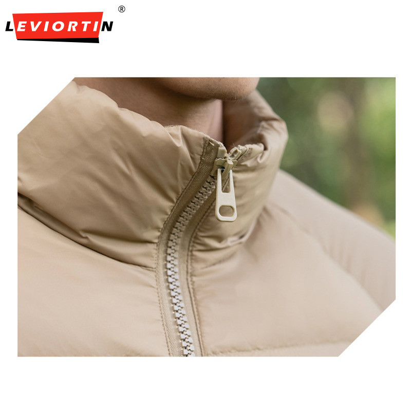 2023 New ανδρικό μπουφάν με λευκή πάπια, ελαφρύ κολάρο με βάση Μασίφ νεανικό κοντό ζεστό παχύρρευστο παλτό Χειμερινά casual ανδρικά ρούχα