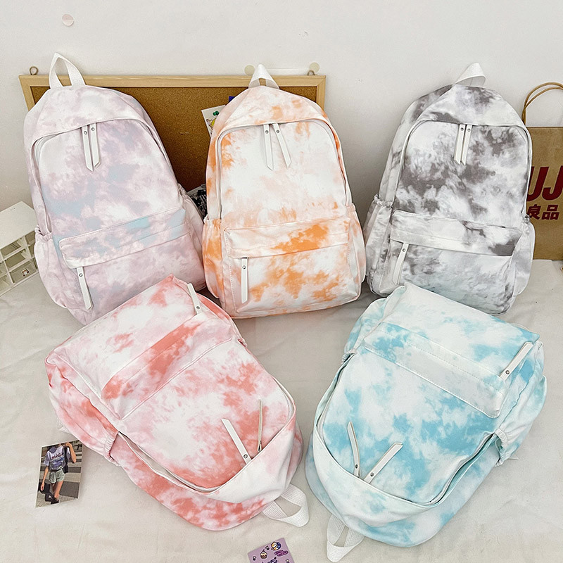 HOCODO Rucsac nou pentru femei Tie-Dye Geantă de școală minunată pentru fete adolescente Rucsac de călătorie din nailon pentru femei Rucsac de modă rezistent la apă