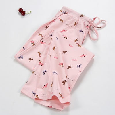 NOI Pantaloni de dormit pentru femeie 100% bumbac Pantaloni de pijama pentru femei Pantaloni de pijama țesuți Pantaloni confortabili de pijama respirabili