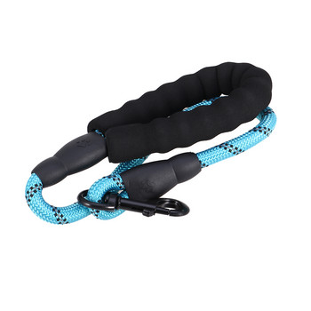 60 см теглещо въже за домашни кучета, светлоотразителни каишки Разходка на кучета, найлонов теглителен колан, практична верига за кучета (небесно синьо)