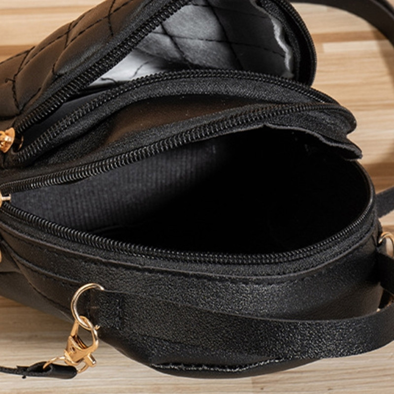 Дамска ватирана раница Цялостна раница Дамска малка ученическа чанта за телефон Дамска ежедневна раница от PU кожа