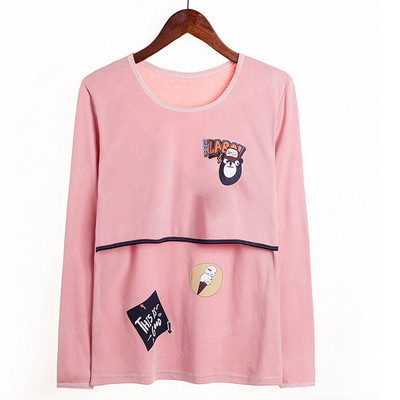 ενδύματα ύπνου εγκυμοσύνης Κορυφαία μπλουζάκια θηλασμού για έγκυες γυναίκες νυχτικό θηλασμού ύπνου εγκυμοσύνης βαμβακερά ρούχα