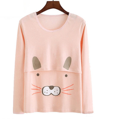 ενδύματα ύπνου εγκυμοσύνης Κορυφαία μπλουζάκια θηλασμού για έγκυες γυναίκες νυχτικό θηλασμού ύπνου εγκυμοσύνης βαμβακερά ρούχα