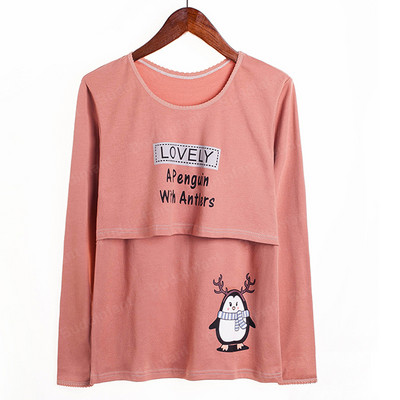 ενδύματα ύπνου εγκυμοσύνης Κορυφαία μπλουζάκια θηλασμού για έγκυες γυναίκες νυχτικό θηλασμού ύπνου εγκυμοσύνης βαμβακερά ρούχα