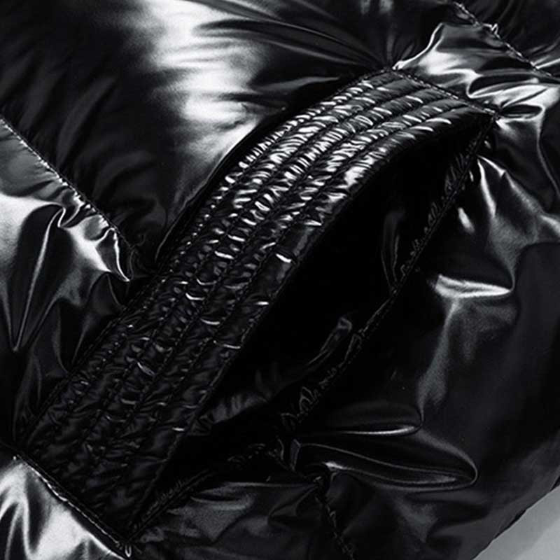 Ανδρικό χειμωνιάτικο βελούδινο χοντρό ζεστό όρθιο γιακά μπουφάν για άντρες Αντιανεμικό ελαφρύ πουπουλένιο ανδρικό παλτό με στάμπα ανδρικό