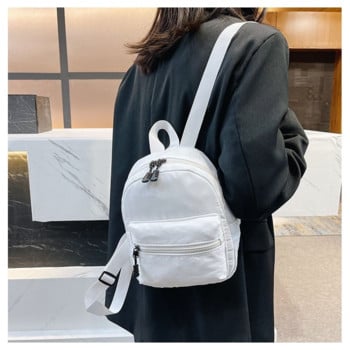 Μίνι γυναικεία σακίδια πλάτης 2023 Trend Nylon γυναικεία τσάντα Μικρές σχολικές τσάντες Λευκό σακίδιο πλάτης για έφηβα κορίτσια Μαθητικό casual σακίδιο πλάτης сумка