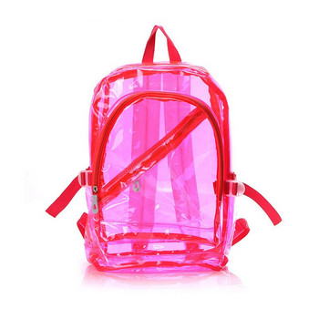 Γυναικεία Ζελέ Σακίδιο Καλοκαιρινής Καραμέλας Διαφανές πλαστικό αδιάβροχο σακίδιο πλάτης για έφηβες σχολικές τσάντες PVC Τσάντα ώμου