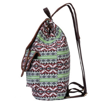 Дамска платнена ретро раница Етнически плетени раници Раници с щампи Пътна раница Ученическа чанта