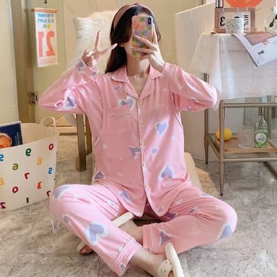 100% puuvillane õhuke topeltmarli rasedatele imetavatele magamisriided koduriided rasedatele kevadiseks raseduseks pidžaamad