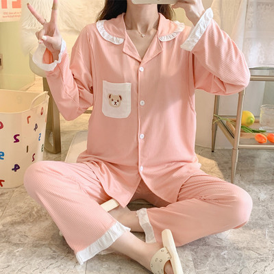 100% puuvillane õhuke topeltmarli rasedatele imetavatele magamisriided koduriided rasedatele kevadiseks raseduseks pidžaamad