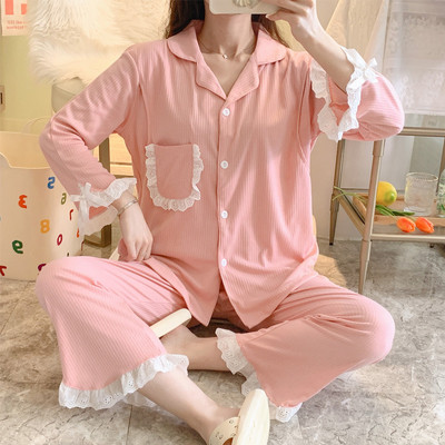 100% puuvillane õhuke topeltmarli rasedatele imetavatele magamisriided koduriided rasedatele kevadiseks raseduseks pidžaamad