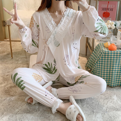 100% puuvillane õhuke topeltmarli rasedatele imetavatele magamisriided koduriided rasedatele kevadiseks raseduseks pidžaamad