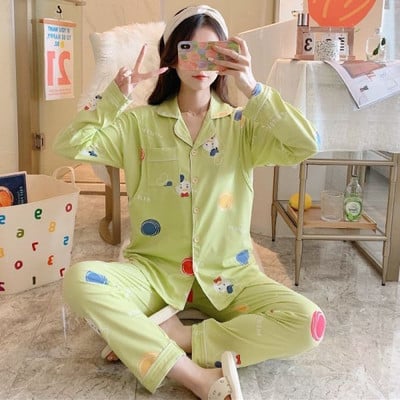 100% puuvillane õhuke topeltmarli rasedatele imetavatele magamisriided koduriided rasedatele kevadiseks raseduseks pidžaamad