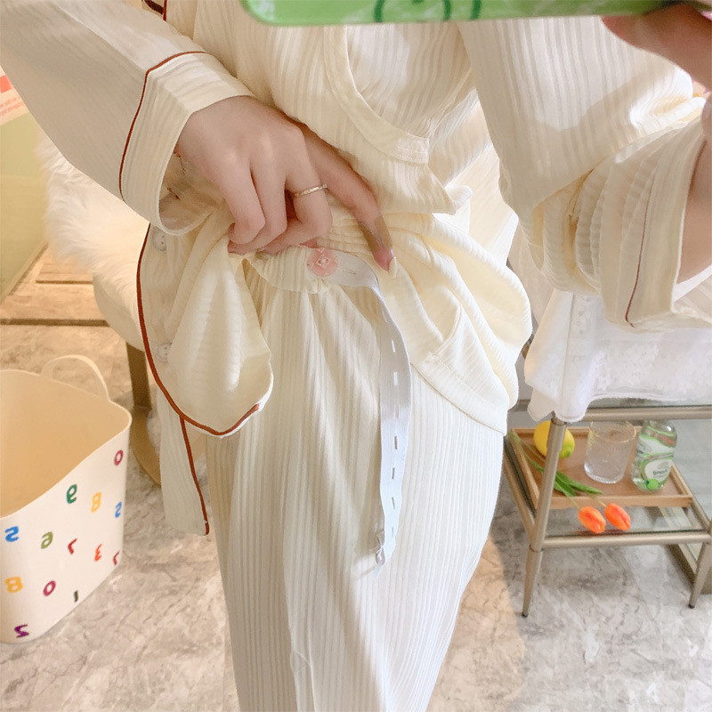 100% puuvillane õhuke topeltmarli rasedatele imetavatele magamisriided koduriided rasedatele kevadiseks raseduseks pidžaamad