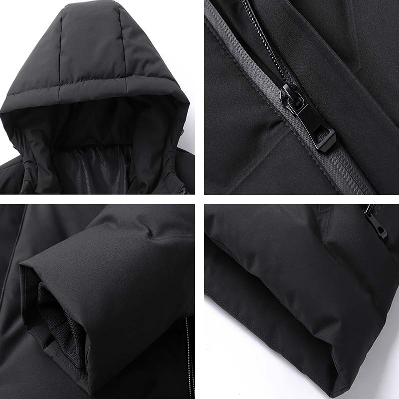 Ανδρικά χειμερινά υψηλής ποιότητας Ελαφρύ βελούδινο παχύ ζεστό αντιανεμικό αναπνεύσιμο ιδρώτα με κουκούλα Μπουφάν casual ανδρικό παλτό