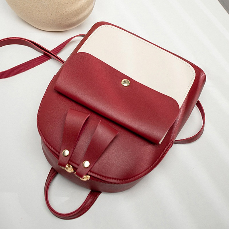 Μόδα μίνι γυναικείο σακίδιο πλάτης πολλαπλών λειτουργιών Πακέτο τηλεφώνου Patchwork Πορτοφόλι για κορίτσια Θήκη κινητού τηλεφώνου Μικρό σακίδιο πλάτης για εφηβική σχολική τσάντα