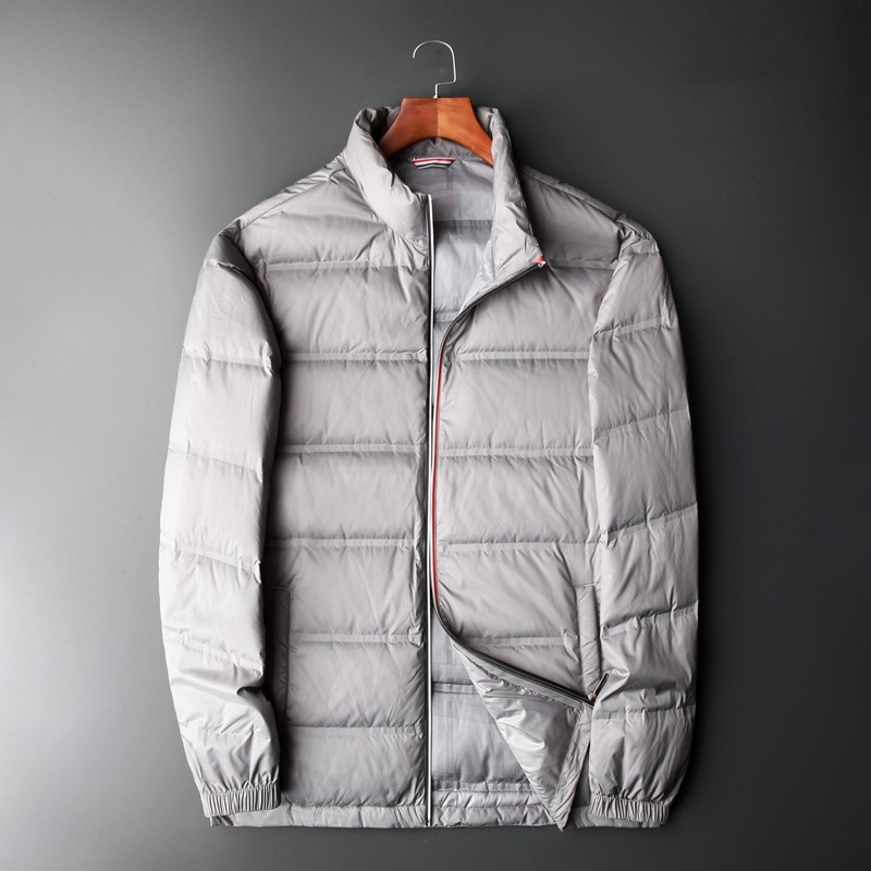 Îmbrăcăminte pentru bărbați de marcă de mărimi plus Jachetă de iarnă ultra ușoară, rezistentă la apă și vânt, cu guler la modă Parka casual din puf