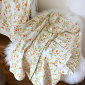 Vară, stil japonez, tifon dulce, kimono din bumbac, pijama cu rever, desene animate, drăguț, imprimare, largi, haine de dormit, femei, 2 piese.