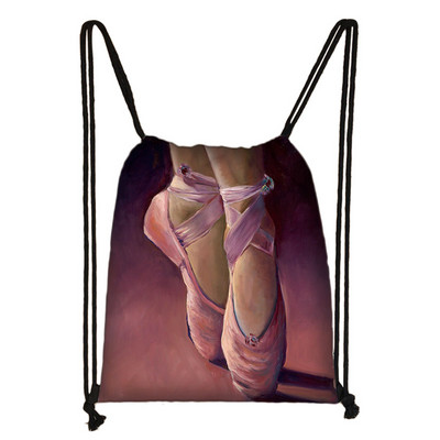 Elegent Ballet Dansatoare Fete Geantă cu șnur Femei Genți de depozitare la modă Adolescent Fete Rucsac Copii Geantă Pantofi Genți