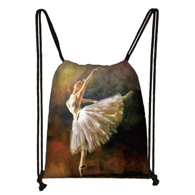 Elegent Ballet Dansatoare Fete Geantă cu șnur Femei Genți de depozitare la modă Adolescent Fete Rucsac Copii Geantă Pantofi Genți