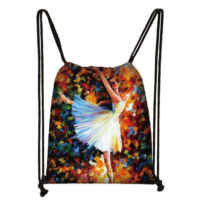 Elegent Ballet Dansatoare Fete Geantă cu șnur Femei Genți de depozitare la modă Adolescent Fete Rucsac Copii Geantă Pantofi Genți