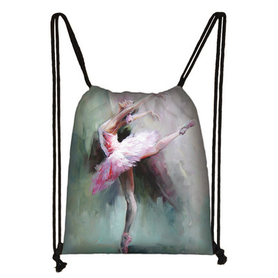 Elegent Ballet Dansatoare Fete Geantă cu șnur Femei Genți de depozitare la modă Adolescent Fete Rucsac Copii Geantă Pantofi Genți