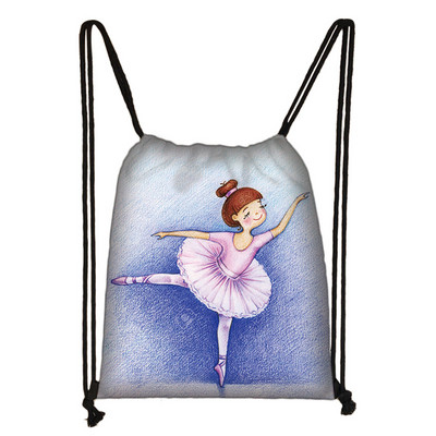 Elegent Ballet Dansatoare Fete Geantă cu șnur Femei Genți de depozitare la modă Adolescent Fete Rucsac Copii Geantă Pantofi Genți