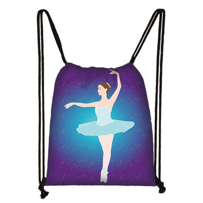 Elegent Ballet Dansatoare Fete Geantă cu șnur Femei Genți de depozitare la modă Adolescent Fete Rucsac Copii Geantă Pantofi Genți