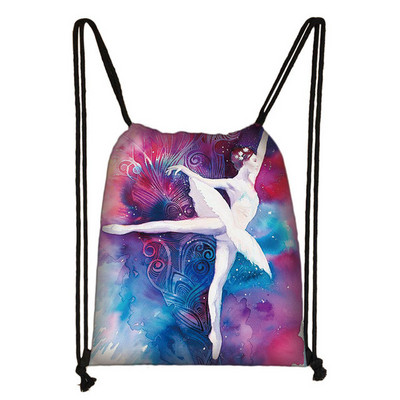 Elegent Ballet Dansatoare Fete Geantă cu șnur Femei Genți de depozitare la modă Adolescent Fete Rucsac Copii Geantă Pantofi Genți