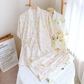 Kimono u japanskom stilu kratke hlače kratkih rukava ljetna ženska pidžama odijelo pidžama od viskoze za kućnu poslugu ženska pidžama s cvjetnim uzorkom