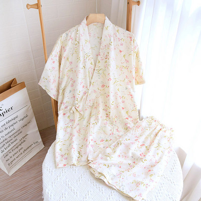 Kimono u japanskom stilu kratke hlače kratkih rukava ljetna ženska pidžama odijelo pidžama od viskoze za kućnu poslugu ženska pidžama s cvjetnim uzorkom