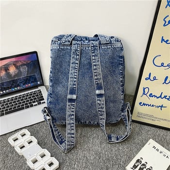 Γυναικείο σακίδιο πλάτης WR Designer 2022 Daypack Μεγάλης χωρητικότητας Casual τζιν σακίδιο πλάτης Μαθητικό σχολικό βιβλίο τσάντα ρετρό