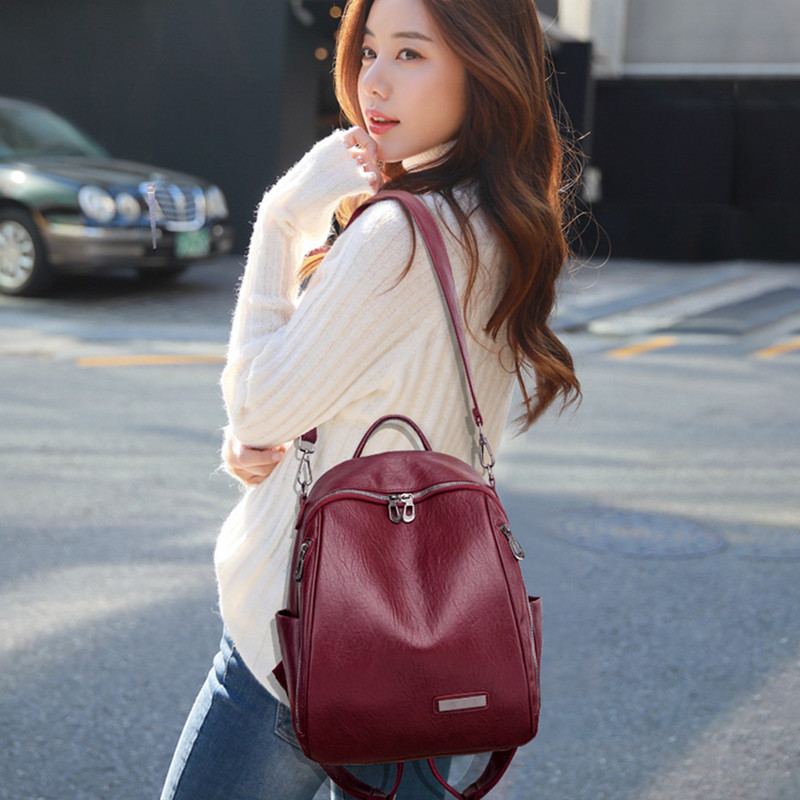 Γυναικεία μόδα 3 σε 1 Τσάντα πλάτης Τσάντα ώμου Τσάντα Ακαδημίας Βιβλιοθήκη Γυναικεία Σχολική τσάντα preppy Στυλ Μεγάλο κλασικό ταξιδιωτικό σακίδιο