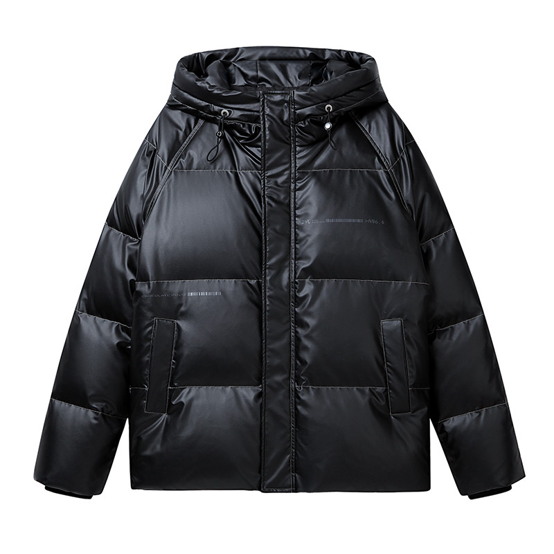 Jachetă de iarnă, cu glugă, cu glugă, pentru bărbați, ușoară, respirabilă, impermeabilă, pufă groasă, clasică, casual, parka de înaltă calitate